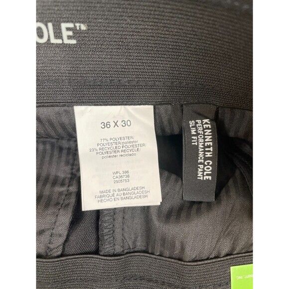 NWT Kenneth Cole Reaction Techni-Cole Mens Performance Pant Black Slim Fit 36x30 - Picture 6 of 8